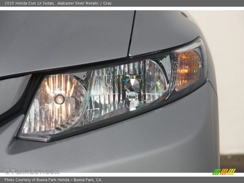 Alabaster Silver Metallic / Gray 2015 Honda Civic LX Sedan