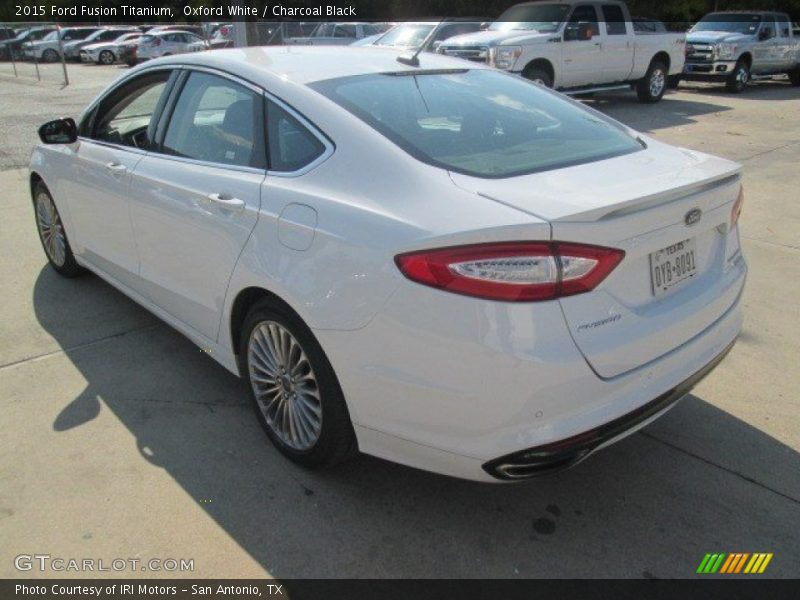 Oxford White / Charcoal Black 2015 Ford Fusion Titanium