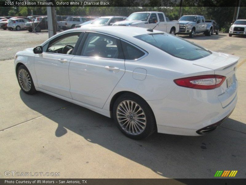 Oxford White / Charcoal Black 2015 Ford Fusion Titanium