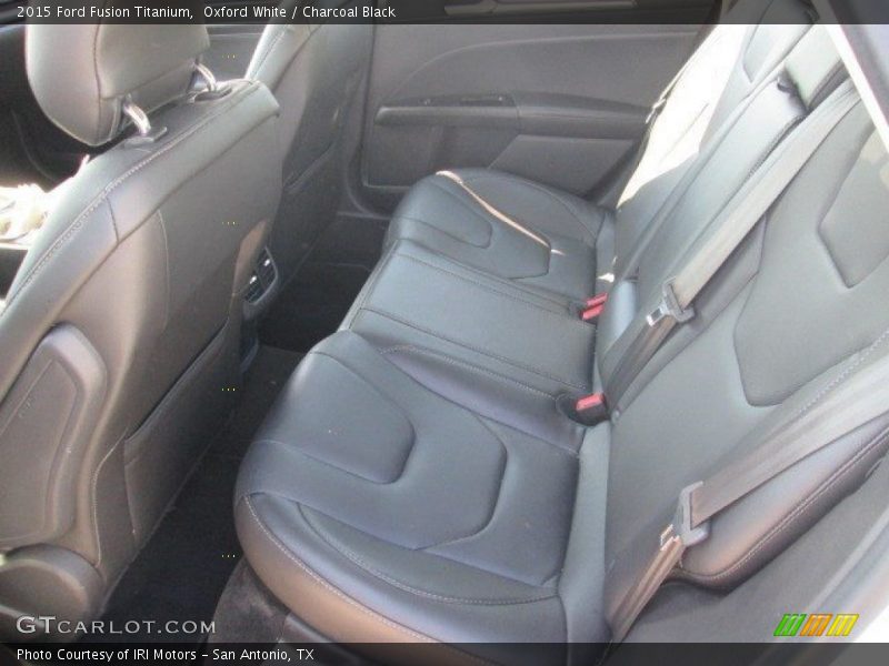Oxford White / Charcoal Black 2015 Ford Fusion Titanium