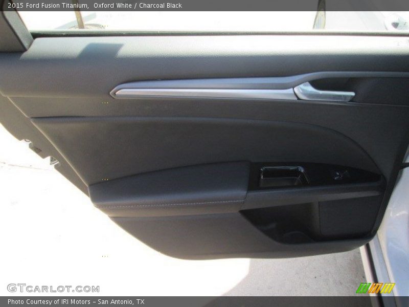 Oxford White / Charcoal Black 2015 Ford Fusion Titanium