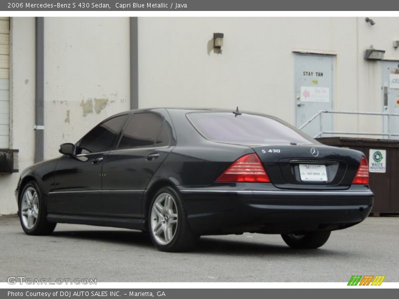 Capri Blue Metallic / Java 2006 Mercedes-Benz S 430 Sedan