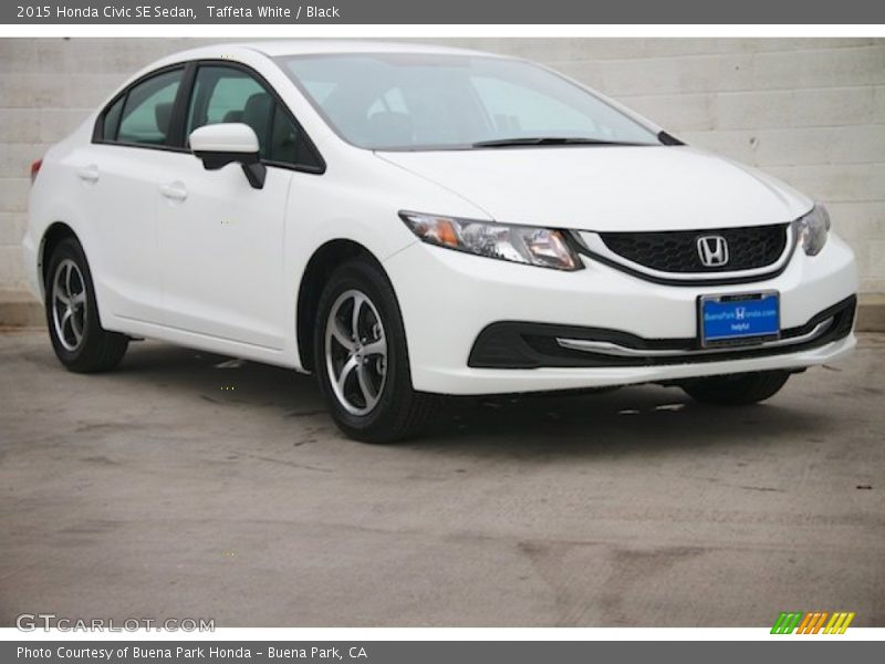Taffeta White / Black 2015 Honda Civic SE Sedan