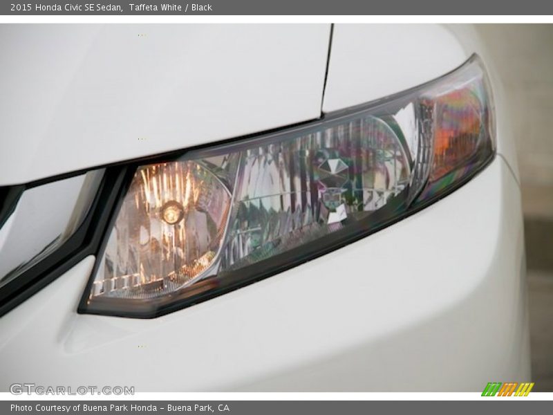 Taffeta White / Black 2015 Honda Civic SE Sedan