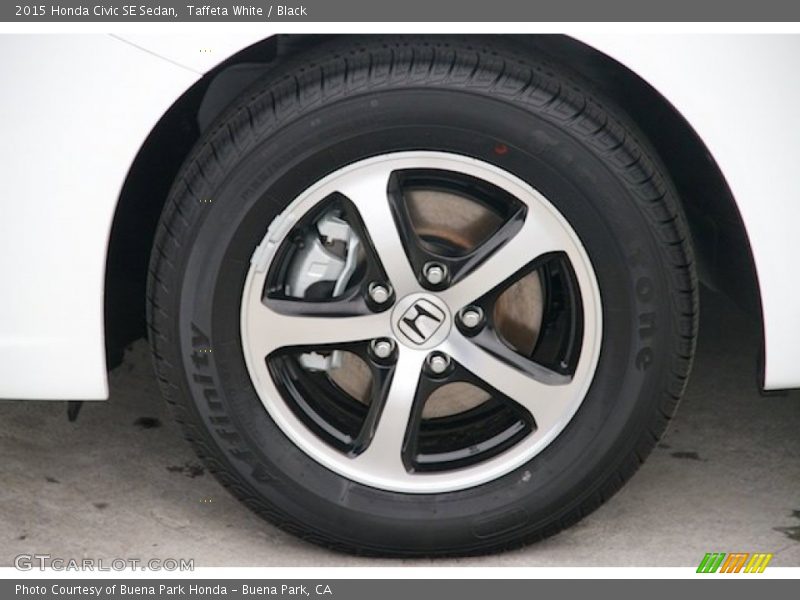 Taffeta White / Black 2015 Honda Civic SE Sedan