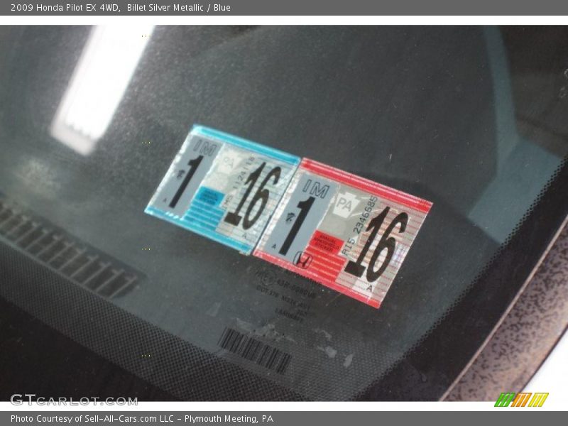 Billet Silver Metallic / Blue 2009 Honda Pilot EX 4WD
