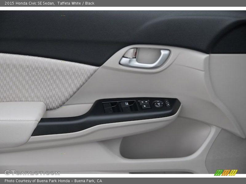 Taffeta White / Black 2015 Honda Civic SE Sedan