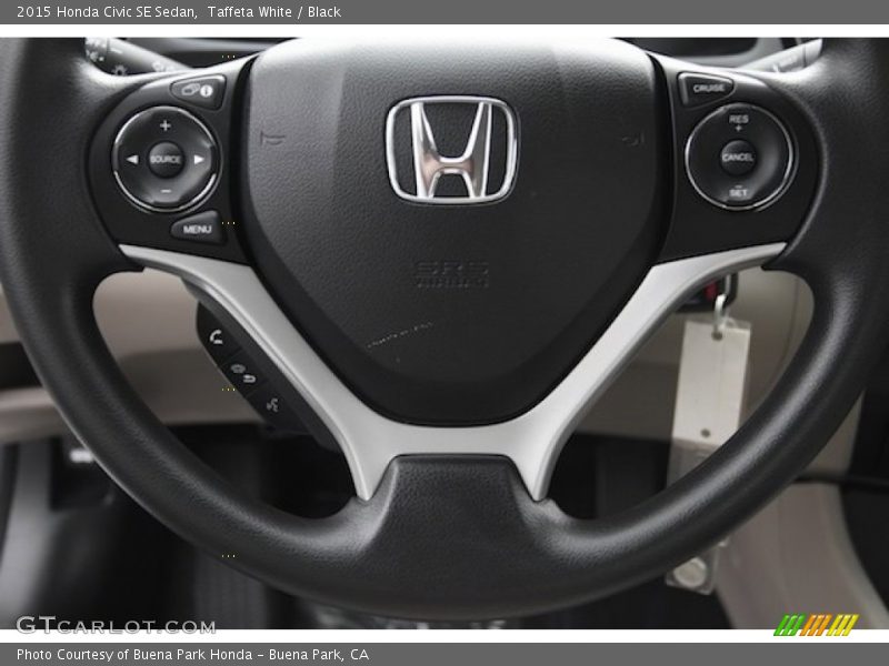 Taffeta White / Black 2015 Honda Civic SE Sedan