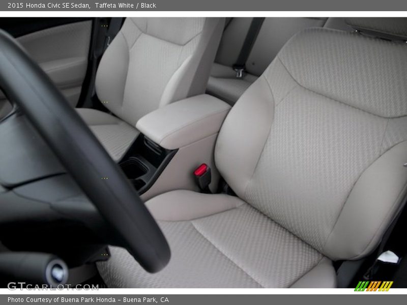 Taffeta White / Black 2015 Honda Civic SE Sedan