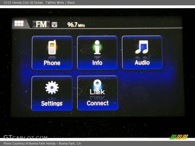 Taffeta White / Black 2015 Honda Civic SE Sedan