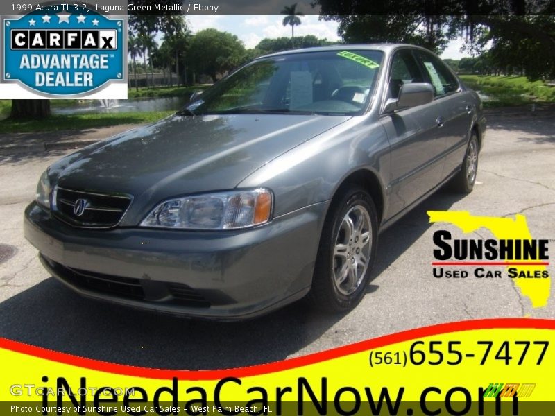 Laguna Green Metallic / Ebony 1999 Acura TL 3.2