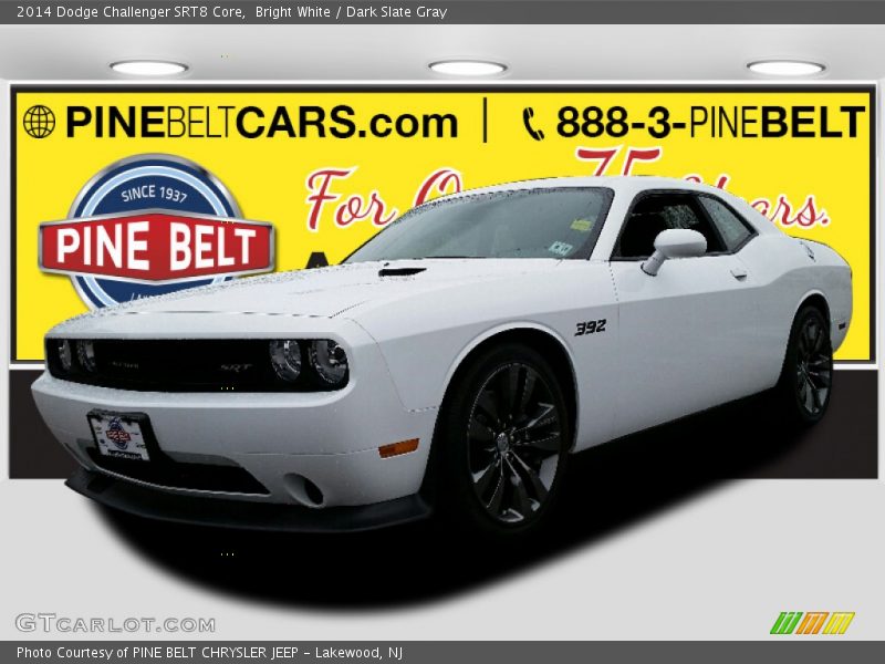 Bright White / Dark Slate Gray 2014 Dodge Challenger SRT8 Core