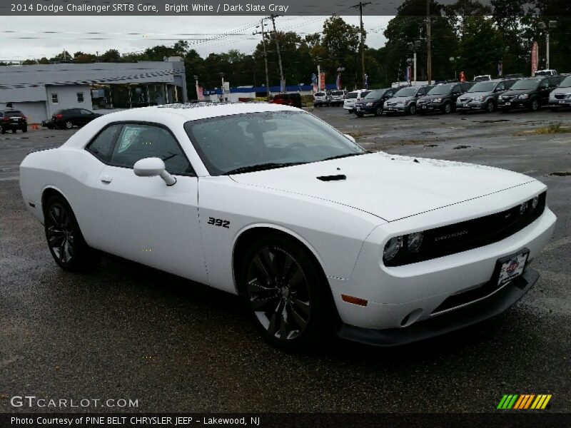 Bright White / Dark Slate Gray 2014 Dodge Challenger SRT8 Core