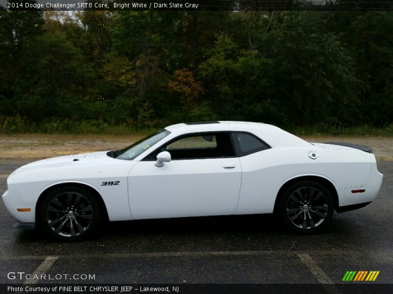 Bright White / Dark Slate Gray 2014 Dodge Challenger SRT8 Core