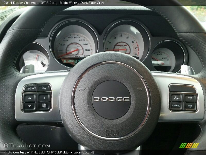 Bright White / Dark Slate Gray 2014 Dodge Challenger SRT8 Core