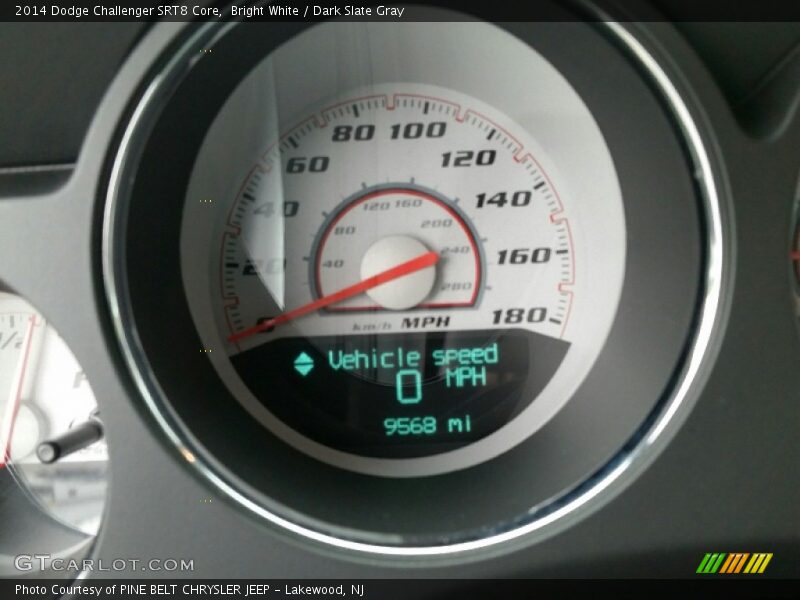 Bright White / Dark Slate Gray 2014 Dodge Challenger SRT8 Core