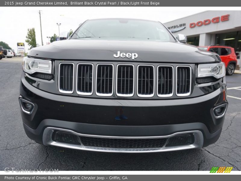 Brilliant Black Crystal Pearl / Black/Light Frost Beige 2015 Jeep Grand Cherokee Limited