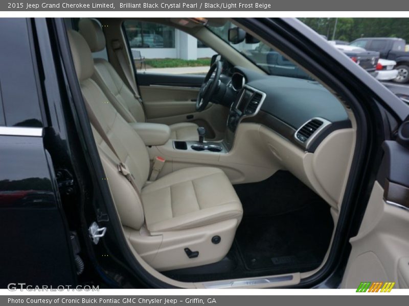 Brilliant Black Crystal Pearl / Black/Light Frost Beige 2015 Jeep Grand Cherokee Limited