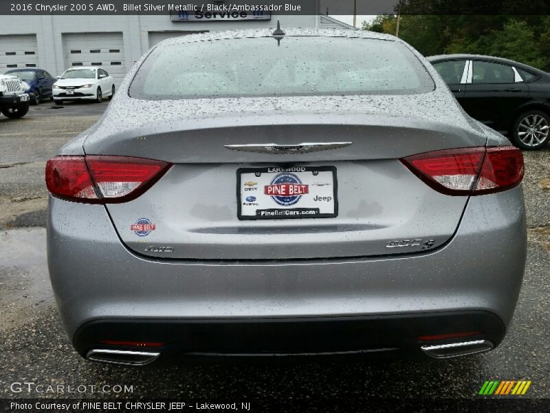 Billet Silver Metallic / Black/Ambassador Blue 2016 Chrysler 200 S AWD