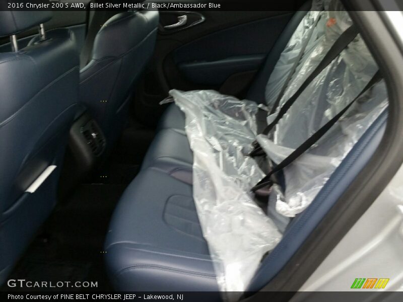 Billet Silver Metallic / Black/Ambassador Blue 2016 Chrysler 200 S AWD