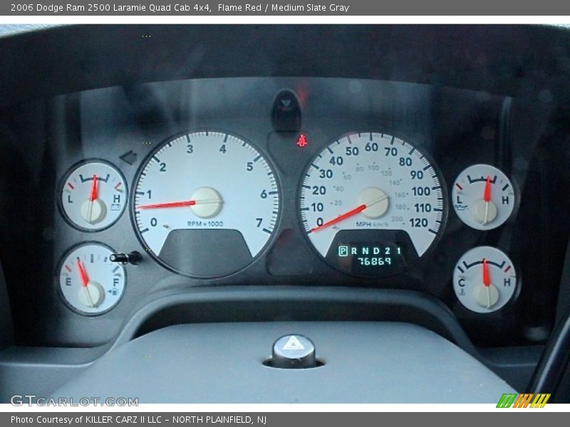 Flame Red / Medium Slate Gray 2006 Dodge Ram 2500 Laramie Quad Cab 4x4