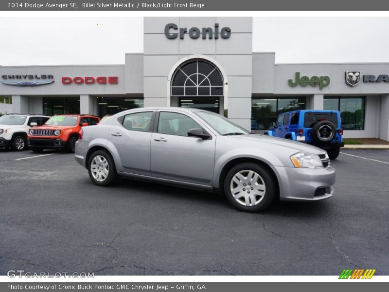 Billet Silver Metallic / Black/Light Frost Beige 2014 Dodge Avenger SE
