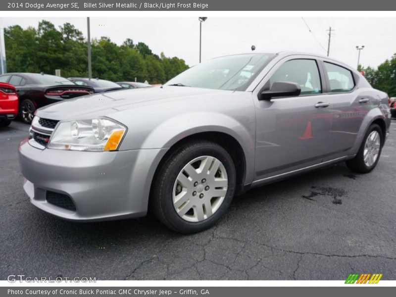 Billet Silver Metallic / Black/Light Frost Beige 2014 Dodge Avenger SE