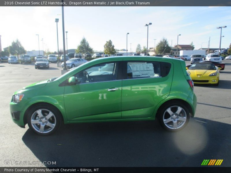 Dragon Green Metallic / Jet Black/Dark Titanium 2016 Chevrolet Sonic LTZ Hatchback