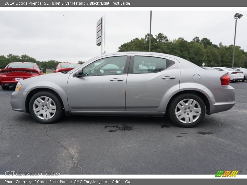 Billet Silver Metallic / Black/Light Frost Beige 2014 Dodge Avenger SE