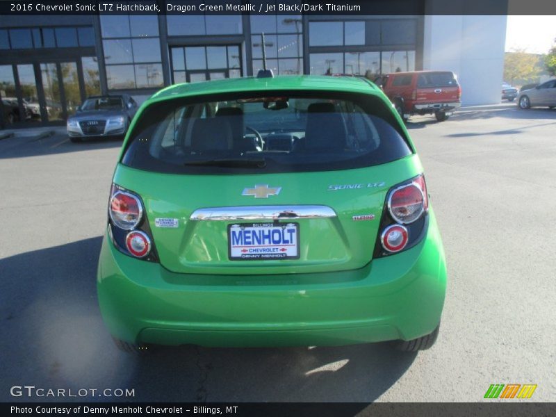 Dragon Green Metallic / Jet Black/Dark Titanium 2016 Chevrolet Sonic LTZ Hatchback