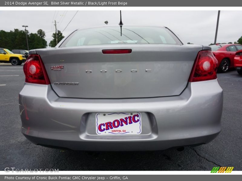 Billet Silver Metallic / Black/Light Frost Beige 2014 Dodge Avenger SE