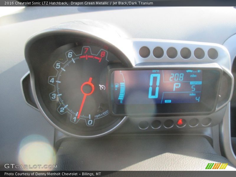 Dragon Green Metallic / Jet Black/Dark Titanium 2016 Chevrolet Sonic LTZ Hatchback