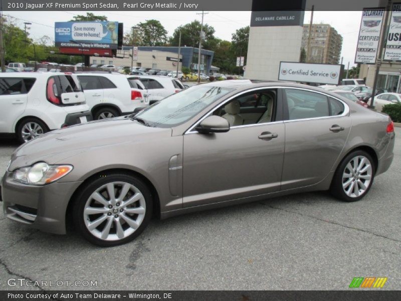 Pearl Grey Metallic / Ivory 2010 Jaguar XF Premium Sport Sedan