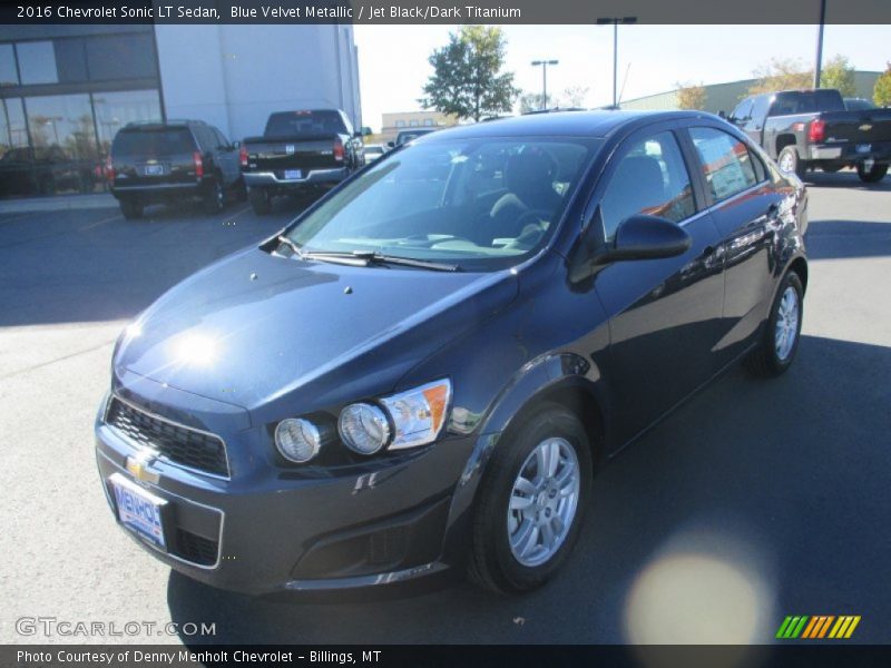 Blue Velvet Metallic / Jet Black/Dark Titanium 2016 Chevrolet Sonic LT Sedan