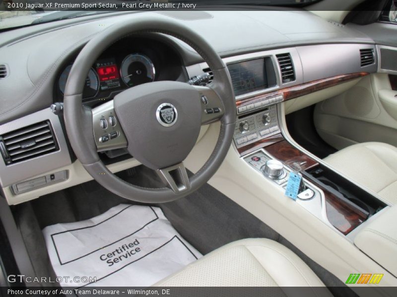 Pearl Grey Metallic / Ivory 2010 Jaguar XF Premium Sport Sedan