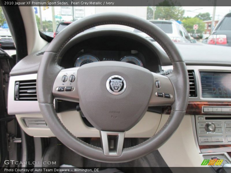 Pearl Grey Metallic / Ivory 2010 Jaguar XF Premium Sport Sedan