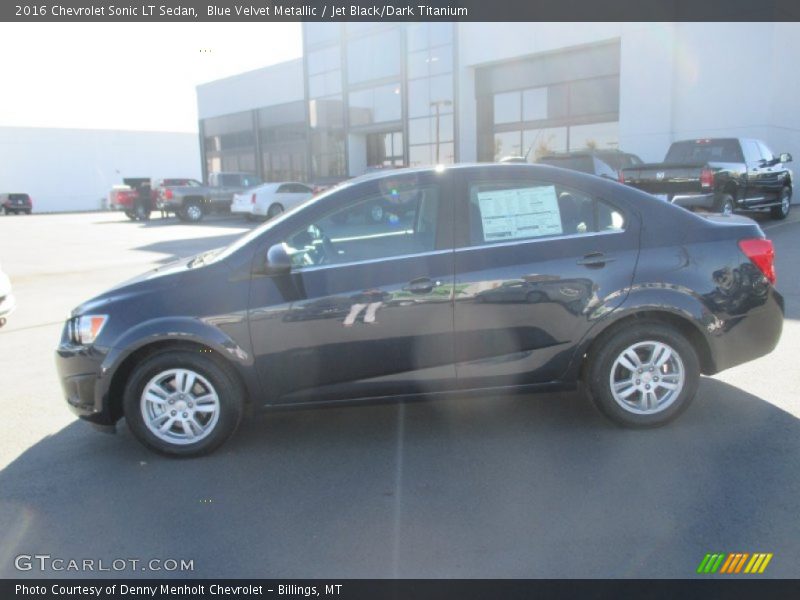Blue Velvet Metallic / Jet Black/Dark Titanium 2016 Chevrolet Sonic LT Sedan