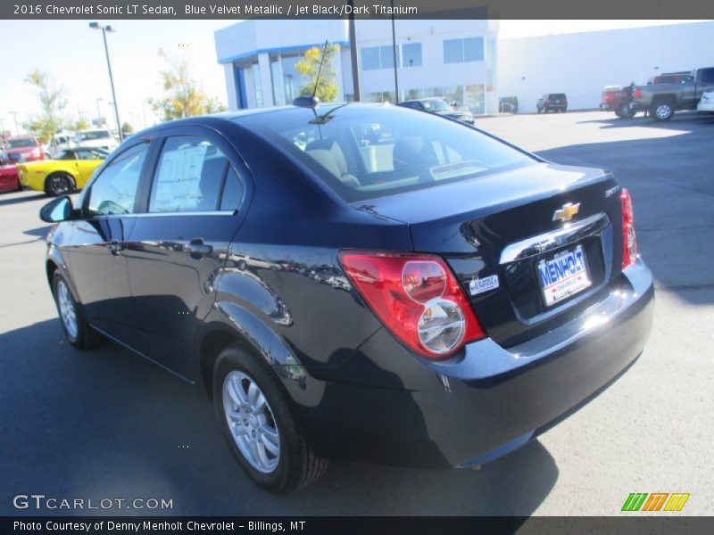 Blue Velvet Metallic / Jet Black/Dark Titanium 2016 Chevrolet Sonic LT Sedan
