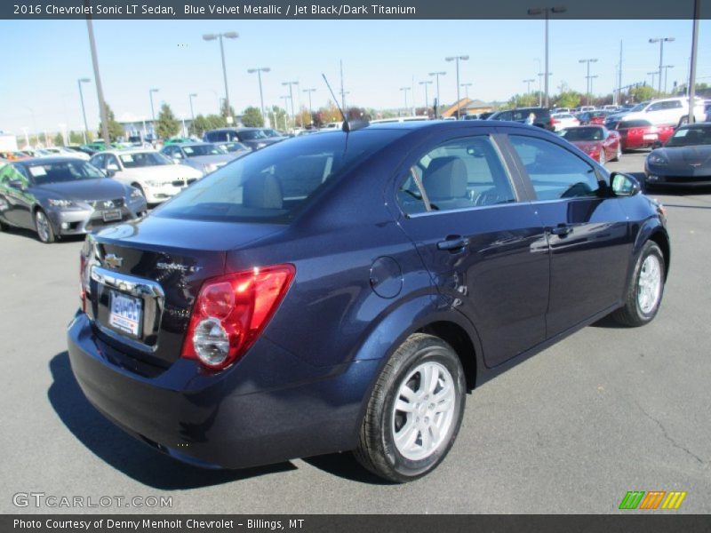 Blue Velvet Metallic / Jet Black/Dark Titanium 2016 Chevrolet Sonic LT Sedan