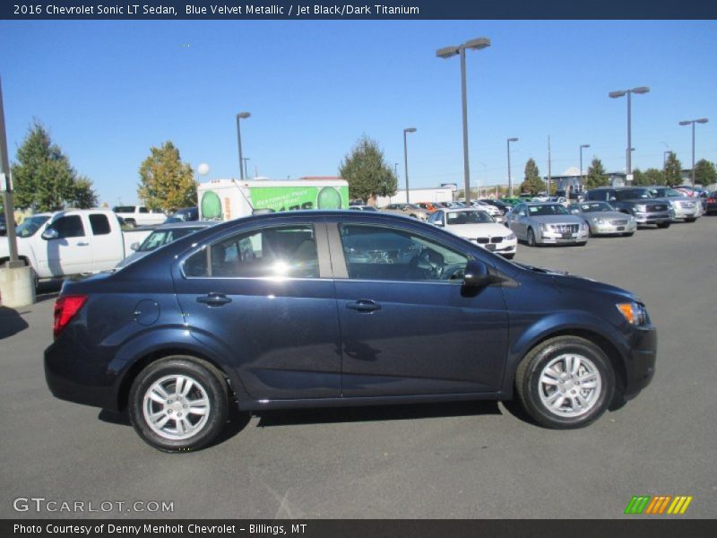 Blue Velvet Metallic / Jet Black/Dark Titanium 2016 Chevrolet Sonic LT Sedan