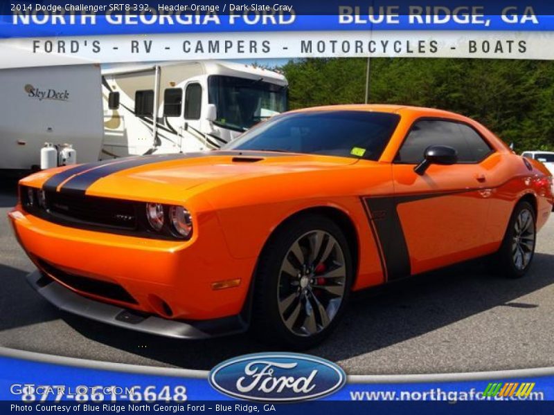 Header Orange / Dark Slate Gray 2014 Dodge Challenger SRT8 392