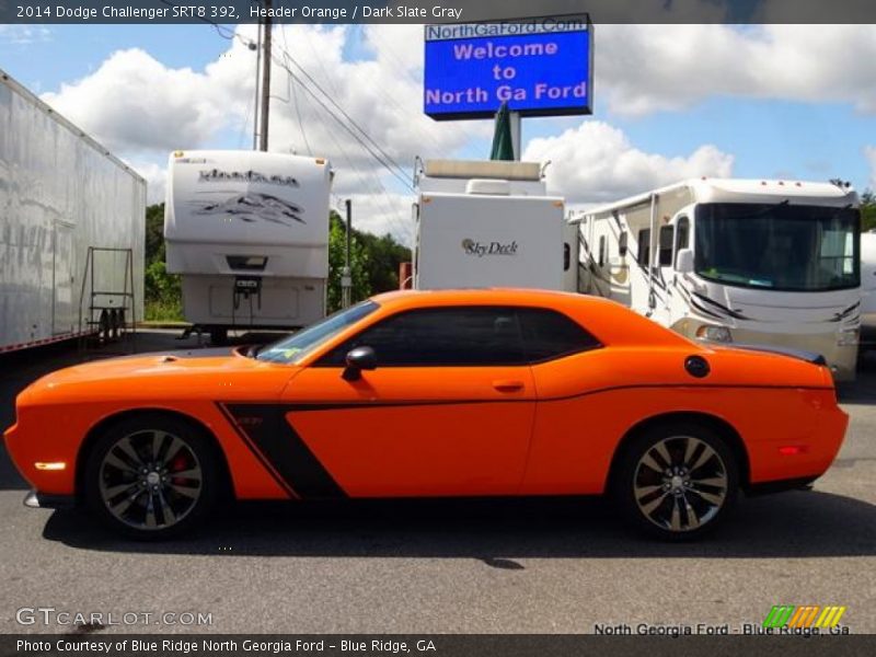 Header Orange / Dark Slate Gray 2014 Dodge Challenger SRT8 392