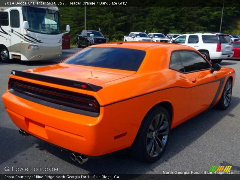 Header Orange / Dark Slate Gray 2014 Dodge Challenger SRT8 392