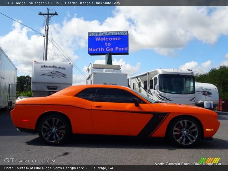 Header Orange / Dark Slate Gray 2014 Dodge Challenger SRT8 392
