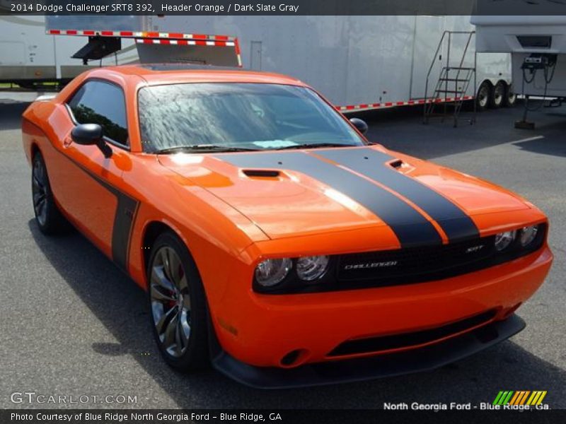 Header Orange / Dark Slate Gray 2014 Dodge Challenger SRT8 392