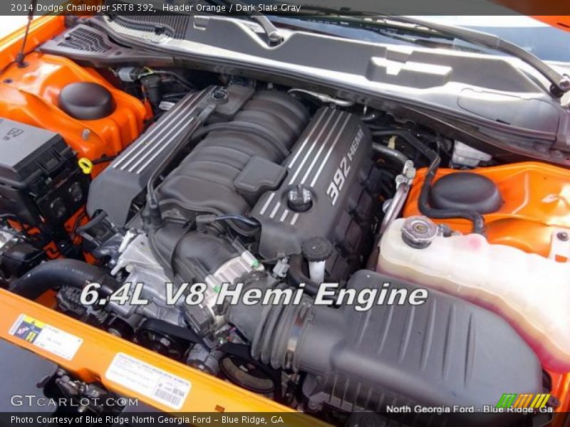 Header Orange / Dark Slate Gray 2014 Dodge Challenger SRT8 392
