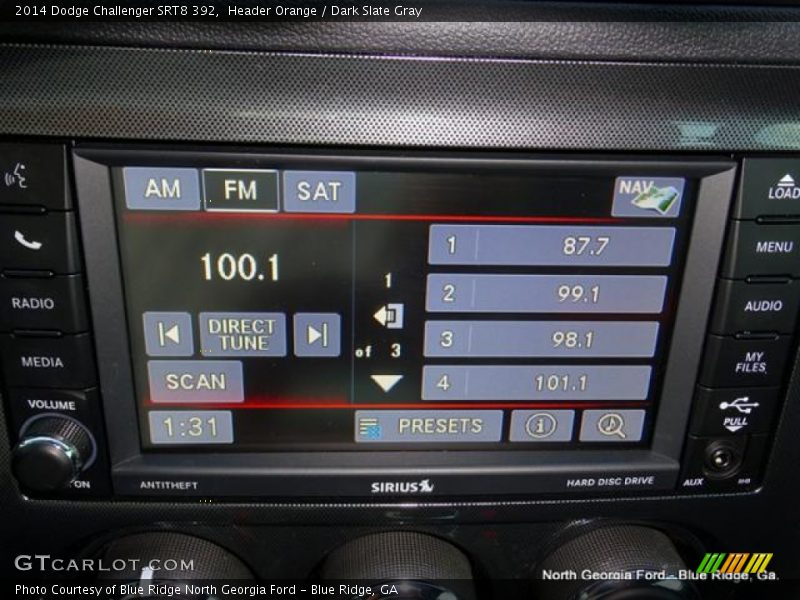 Header Orange / Dark Slate Gray 2014 Dodge Challenger SRT8 392