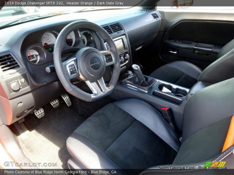 Header Orange / Dark Slate Gray 2014 Dodge Challenger SRT8 392