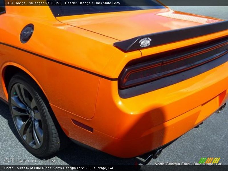 Header Orange / Dark Slate Gray 2014 Dodge Challenger SRT8 392