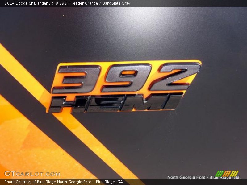 Header Orange / Dark Slate Gray 2014 Dodge Challenger SRT8 392